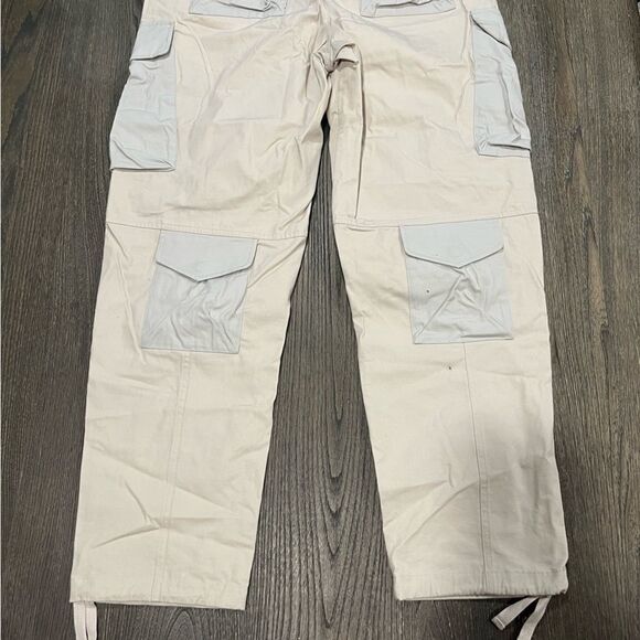 NWOT Converse Mens Cream White Cargo Jogger Pants Size M - Picture 8 of 10